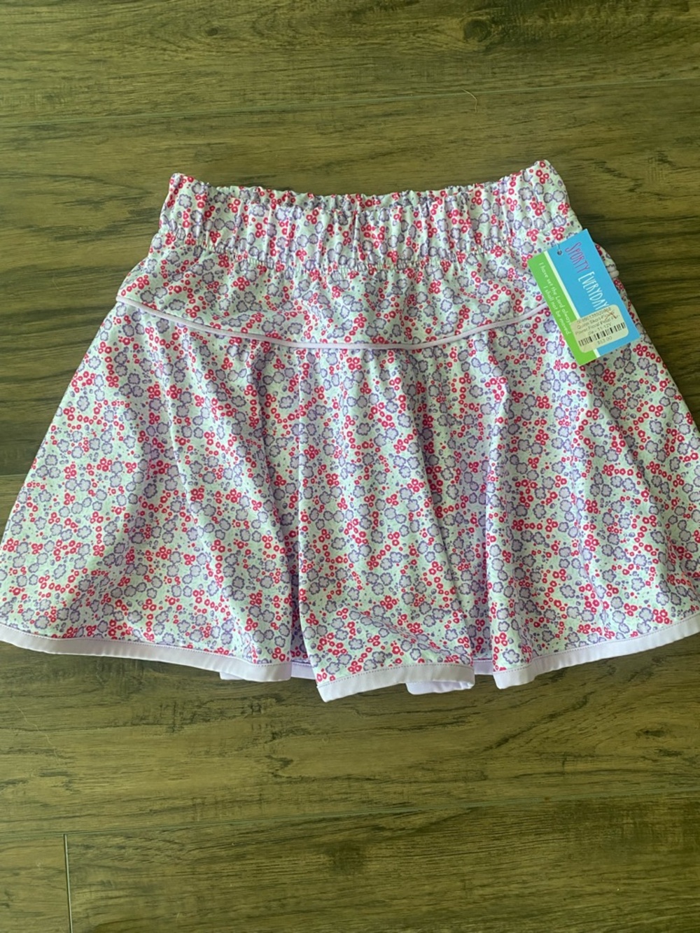 Set Athletics Girls Floral Tennis Sporty Skort Purple, Pink, white 11-12 NWT